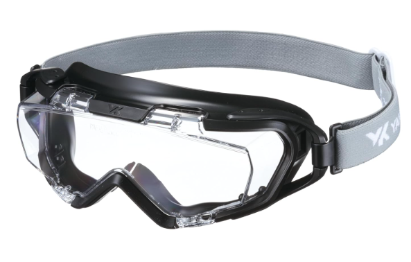 粉塵から目と眼鏡を守るゴーグル型保護メガネ