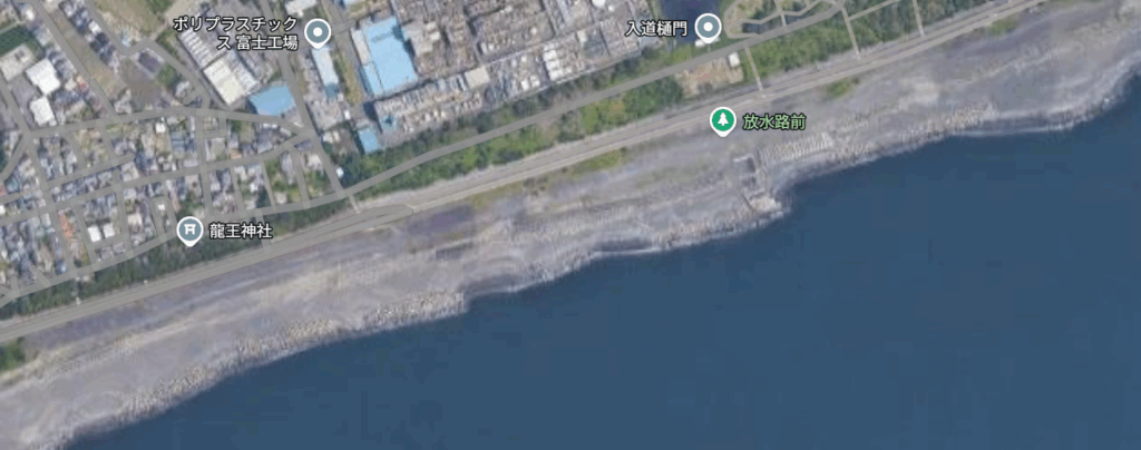 クロダイの釣れた富士市の浜