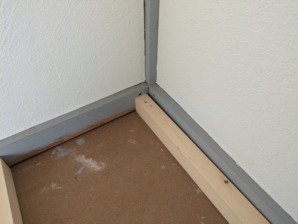 根太をカットして低くしなければならない場所