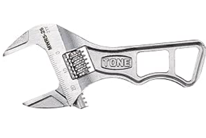 混合栓交換で活躍するショートタイプのtoneのモンキーレンチ