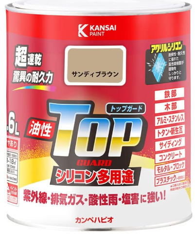 カンペハピオの油性塗料。ヤニの染み出しもなく内装でも使用